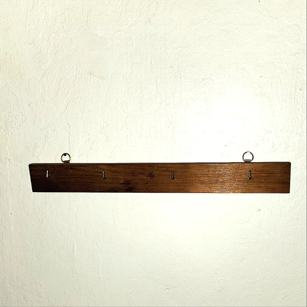 Vintage 1960s Swedish Wall Mounted Teak Key Hooks